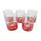Set of 5 gold-lozenges whiskey glasses
