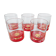 Set of 5 gold-lozenges whiskey glasses