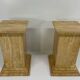 Pair of Art Deco Travertine Columns, Italy, Elegant Design, 1940s