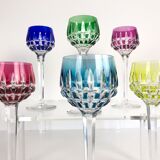 Set of 6 Rhone wine glasses in crystal in Saint Louis