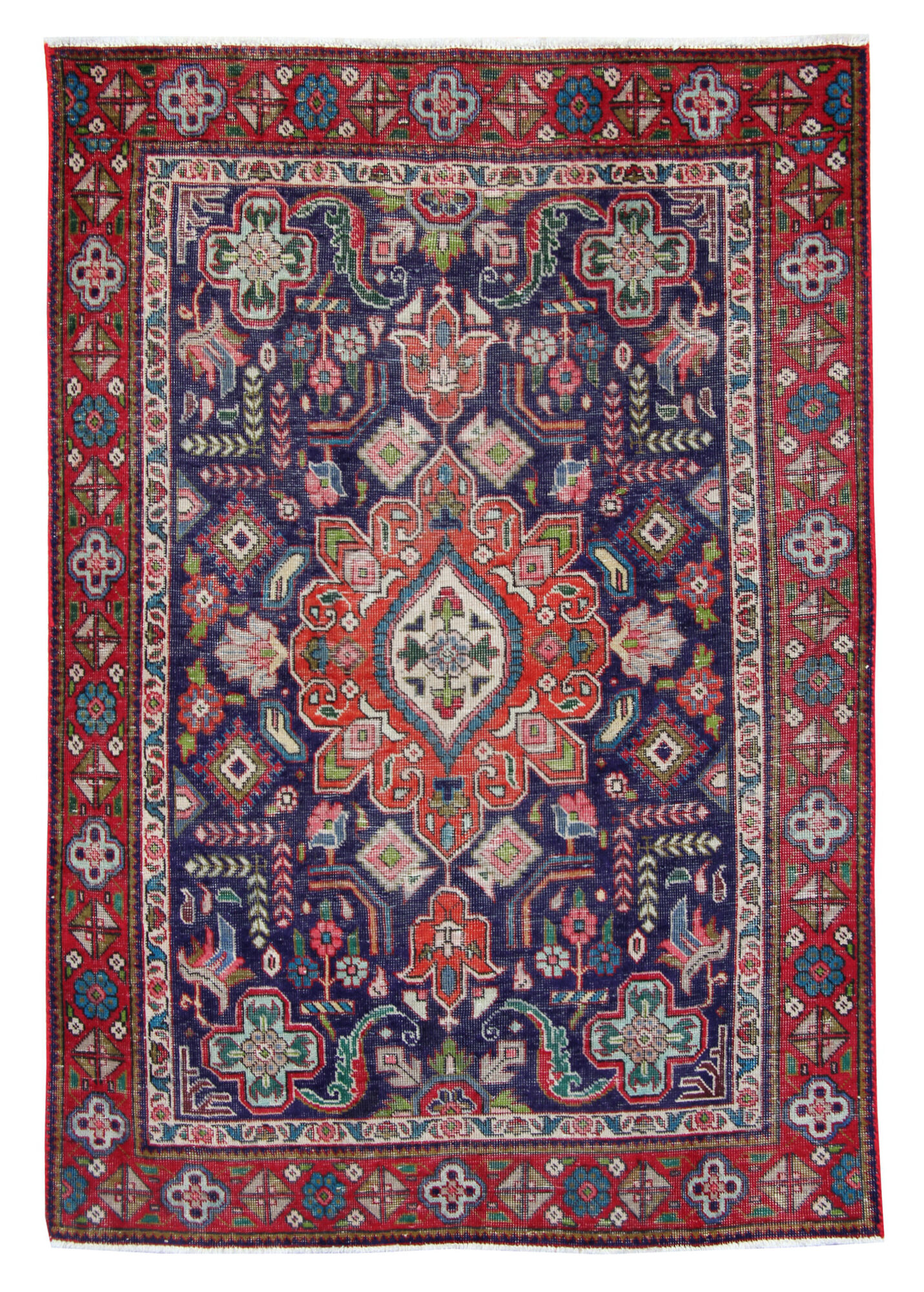 Tapis persan vintage en laine- 185x130cm