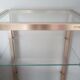 Brass shelf and glass on wheels Pierre Vandel