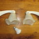 Paire d'appliques anciennes de salle de bain