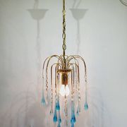 Lustre Murano Gouttes En Cristal bleu