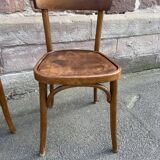 Pair of chairs bistro baumann curved wood