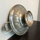 Center cut of table in tin and brass repelled from Napoleon III period