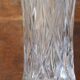 Cut glass vase, flared, vintage triangles and diamonds