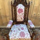 Carved walnut armchair in High Period style