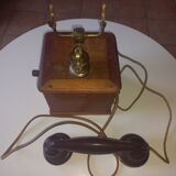 Old hand-cranked telephone