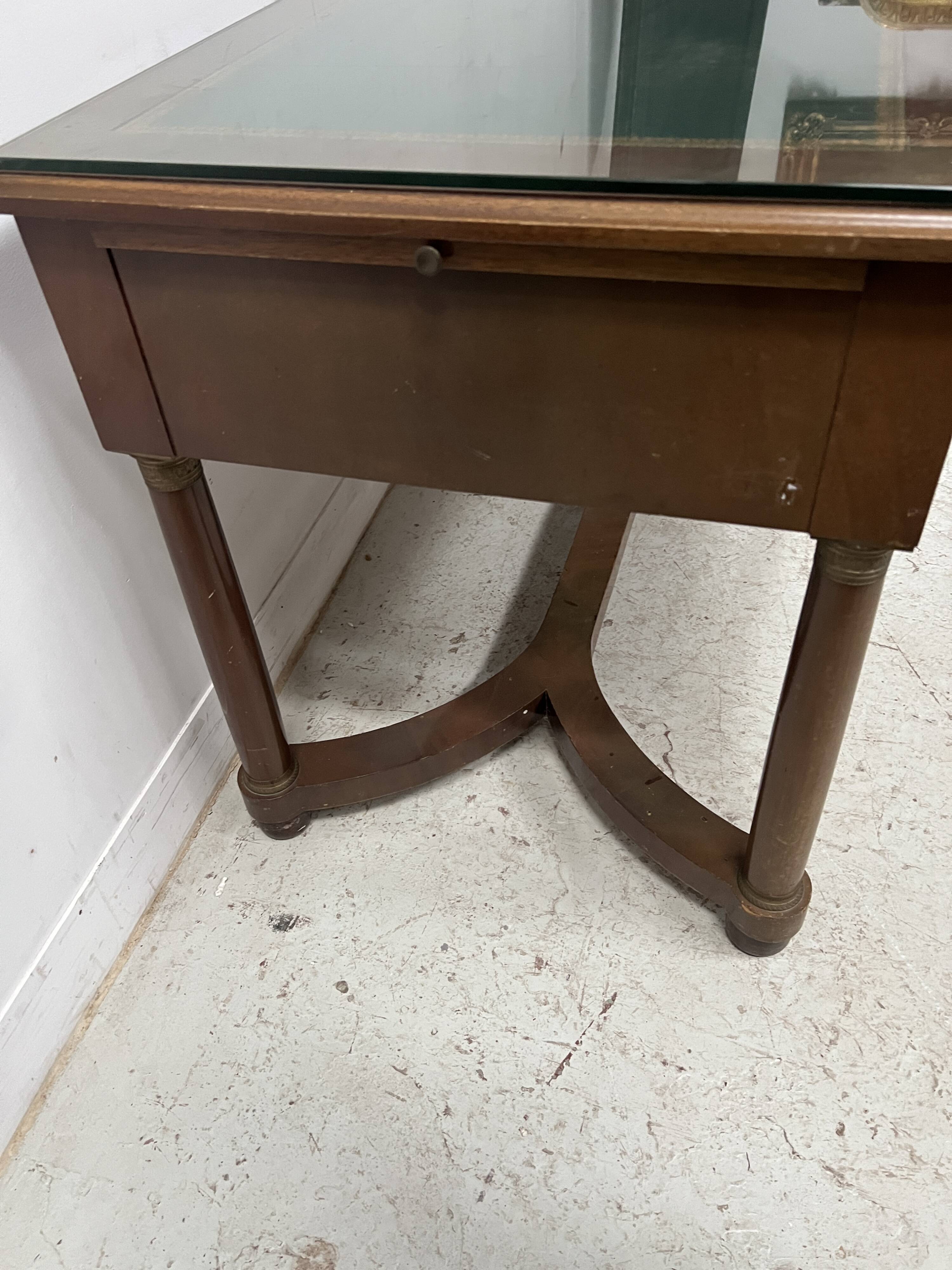 Empire style desk in mahogany and veneer, 20th century