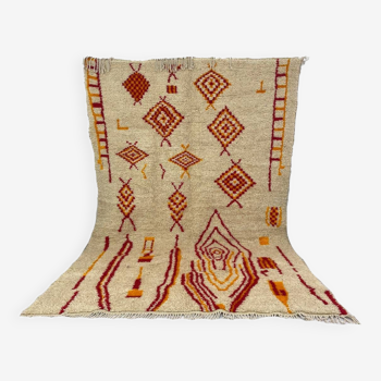 Berber henna handmade wool rug 280 X 170 CM