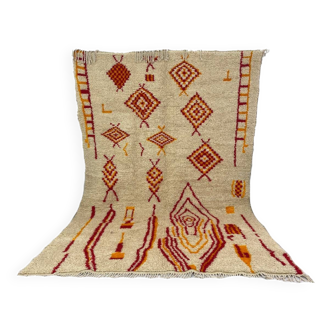 Tapis berbère henné  en laine fait main 280 X 170 CM