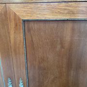 Solid wood buffet Louis XVI style with veined white marble