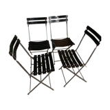 4 folding chairs Habitat 80s plastic and metal