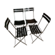 4 folding chairs Habitat 80s plastic and metal