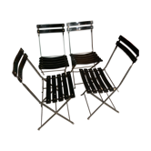4 chaises pliantes Habitat années 80 plastique et métal