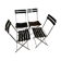 4 folding chairs Habitat 80s plastic and metal