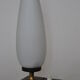 Opaline brass metal lamp 50s