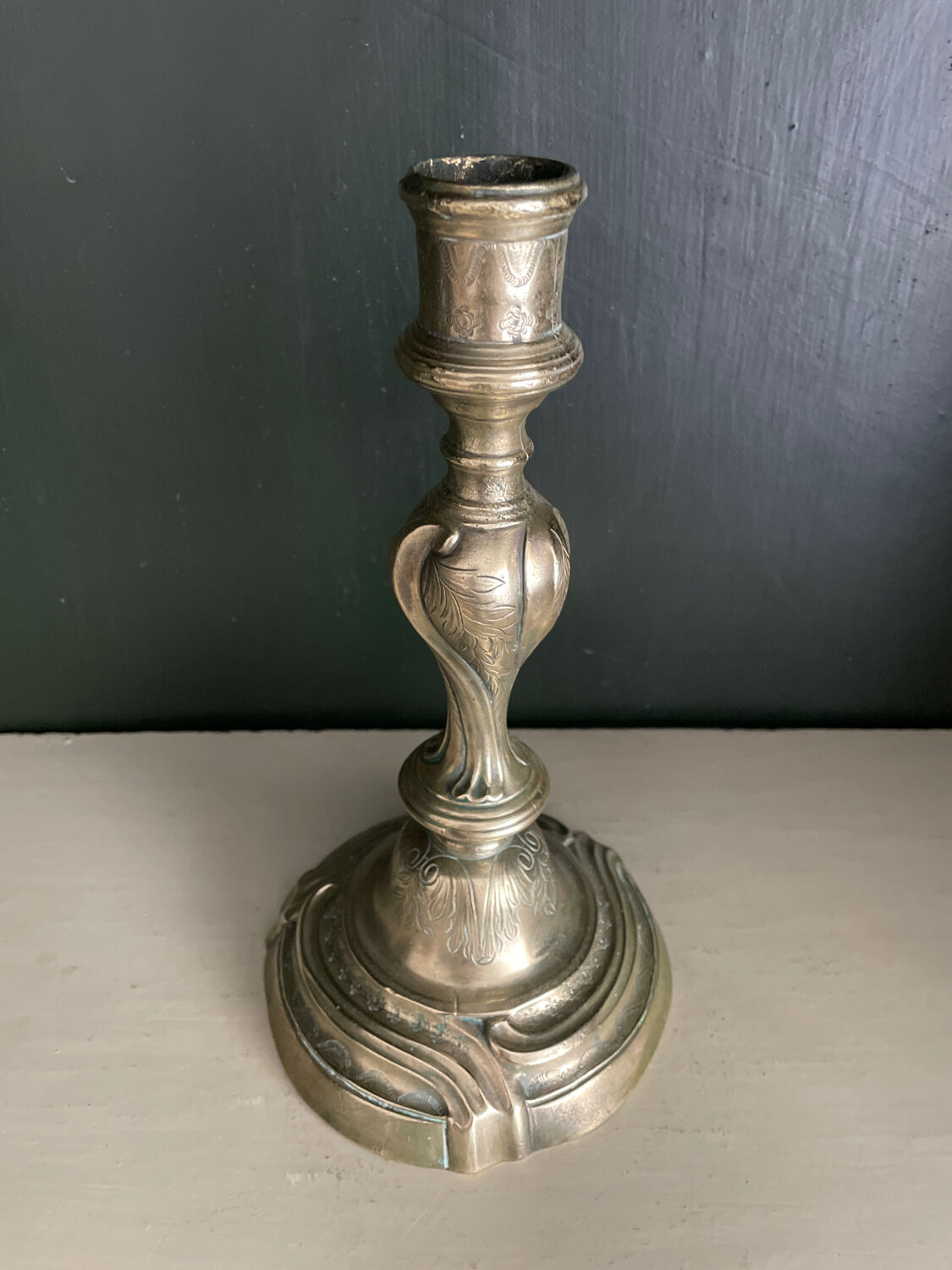 Candle holder bronze Louis XV, XVIIIth century