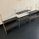 Pair shelves vintage 1960 string chocolate gold - 144 x 58 cm