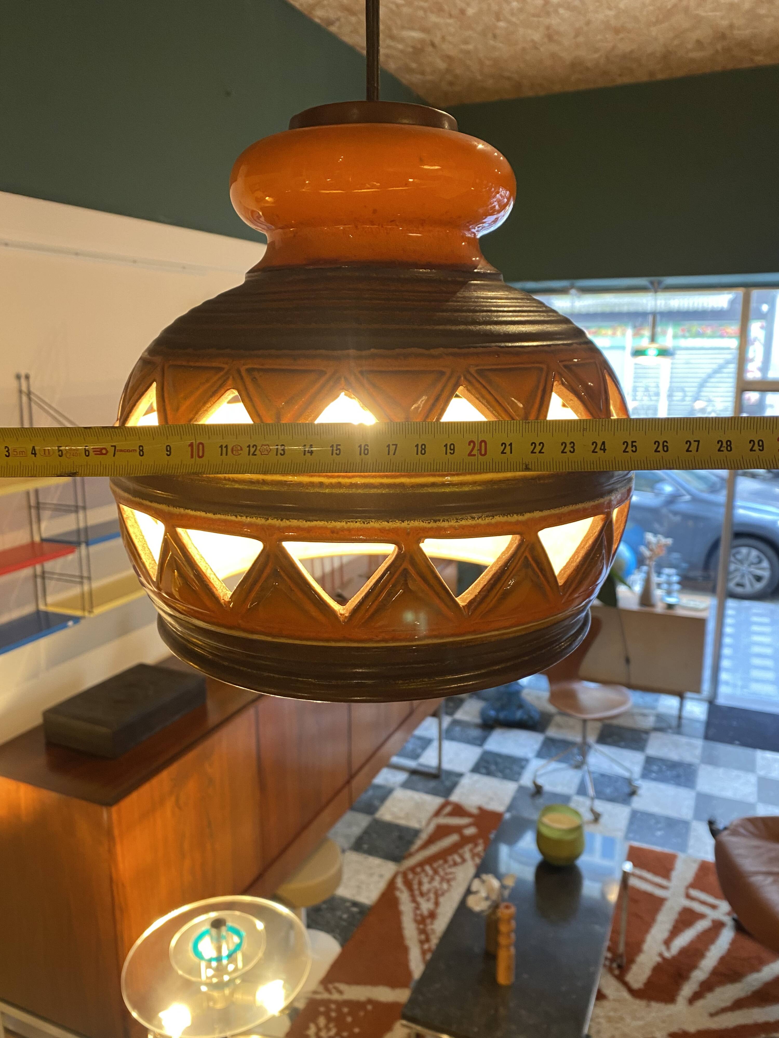 Vintage ceramic chandelier 1960