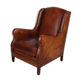Sheep leather Club armchair, 1970s