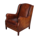 Fauteuil club en cuir de mouton années 1970