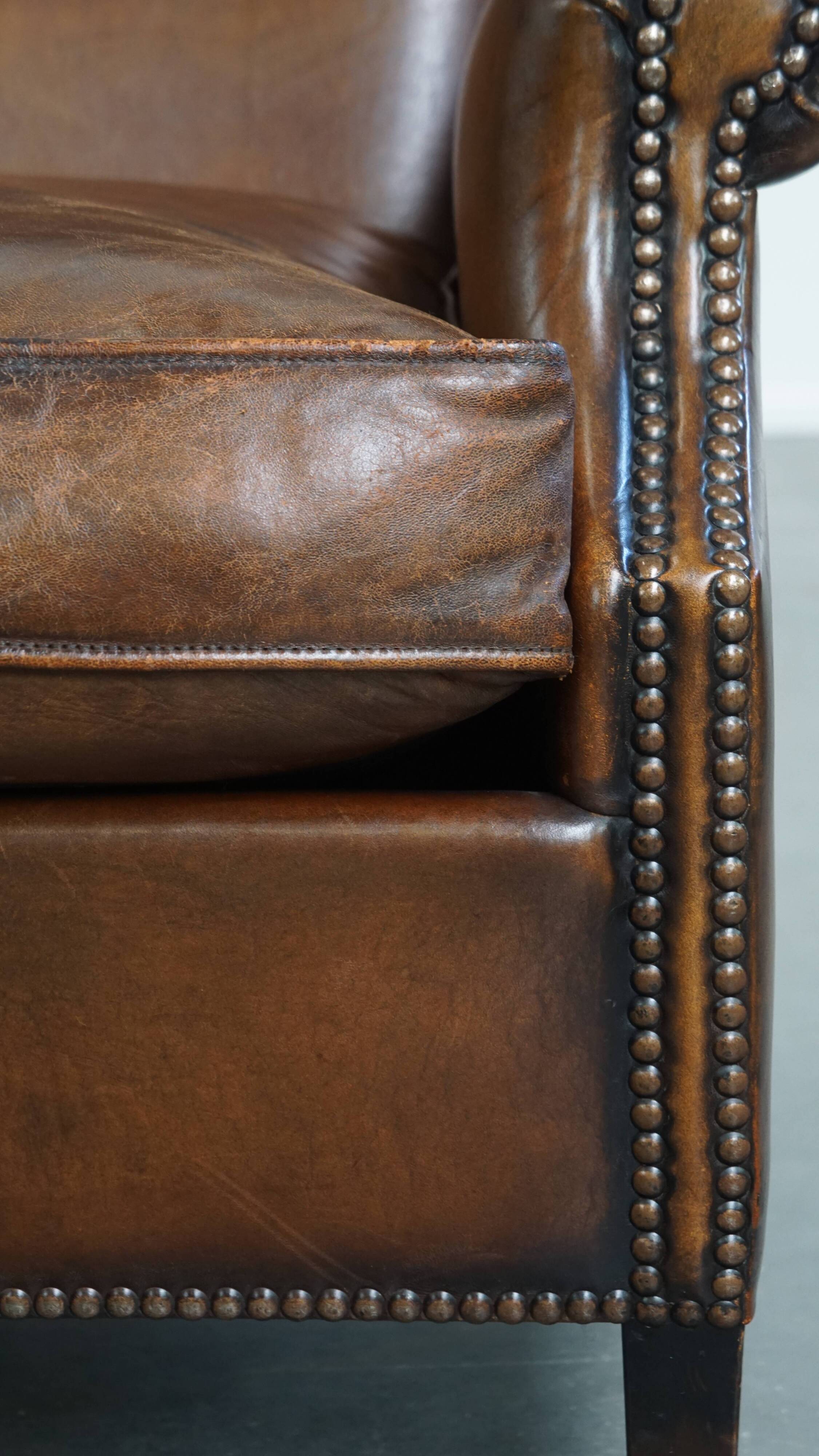 Wingback Chair in Sheepskin Leather