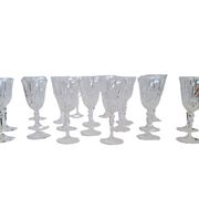 Ensemble de 20 verres en cristal taillé à la main (1985)