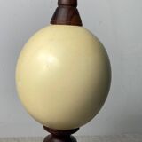 Wooden and ostrich egg lamp base