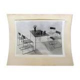 Original photo of furniture by Helmuth Magga - Deutsche Werkstätten / 1957
