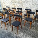 12 mismatched bistro chairs