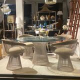 Warren Platner table and 4 armchairs set Knoll Edition