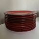 Set of 10 plates 1970 in red stoneware design Hertha Bengtson Thomas Rosenthal Scandinavian
