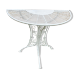 Console table demi-lune fer forgé