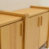 Oak brutalist sideboard, Belgium.