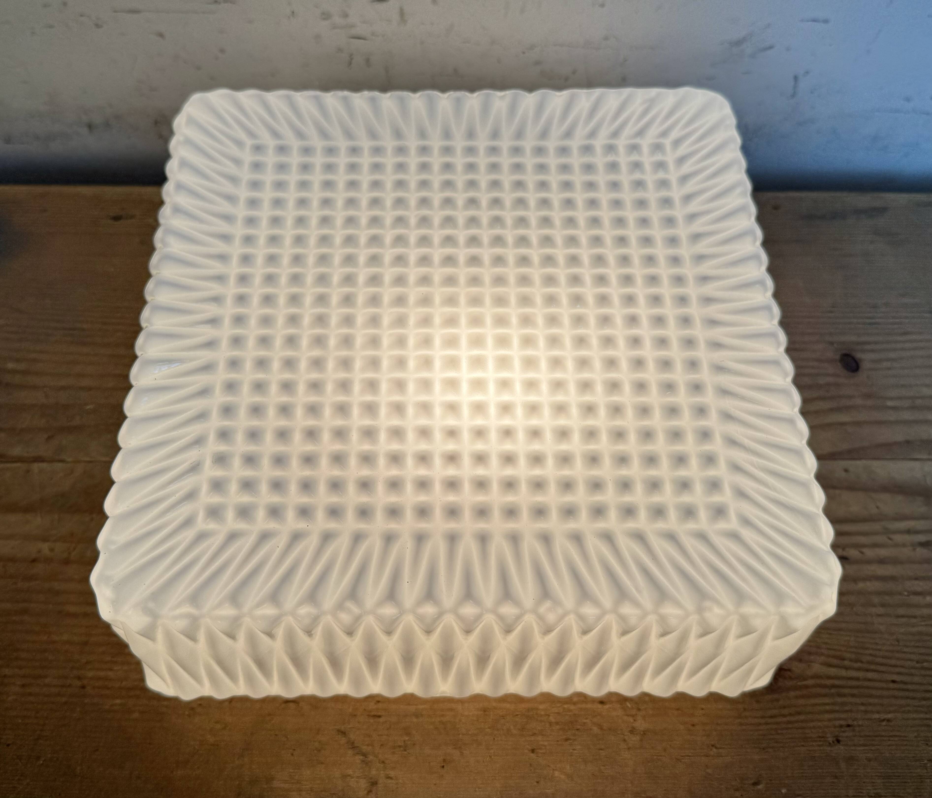 Vintage Wall Or Ceiling Light with Milk Glass, 1970s