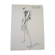 Christian dior, nice sketch of the 1980s black-and-white press mode