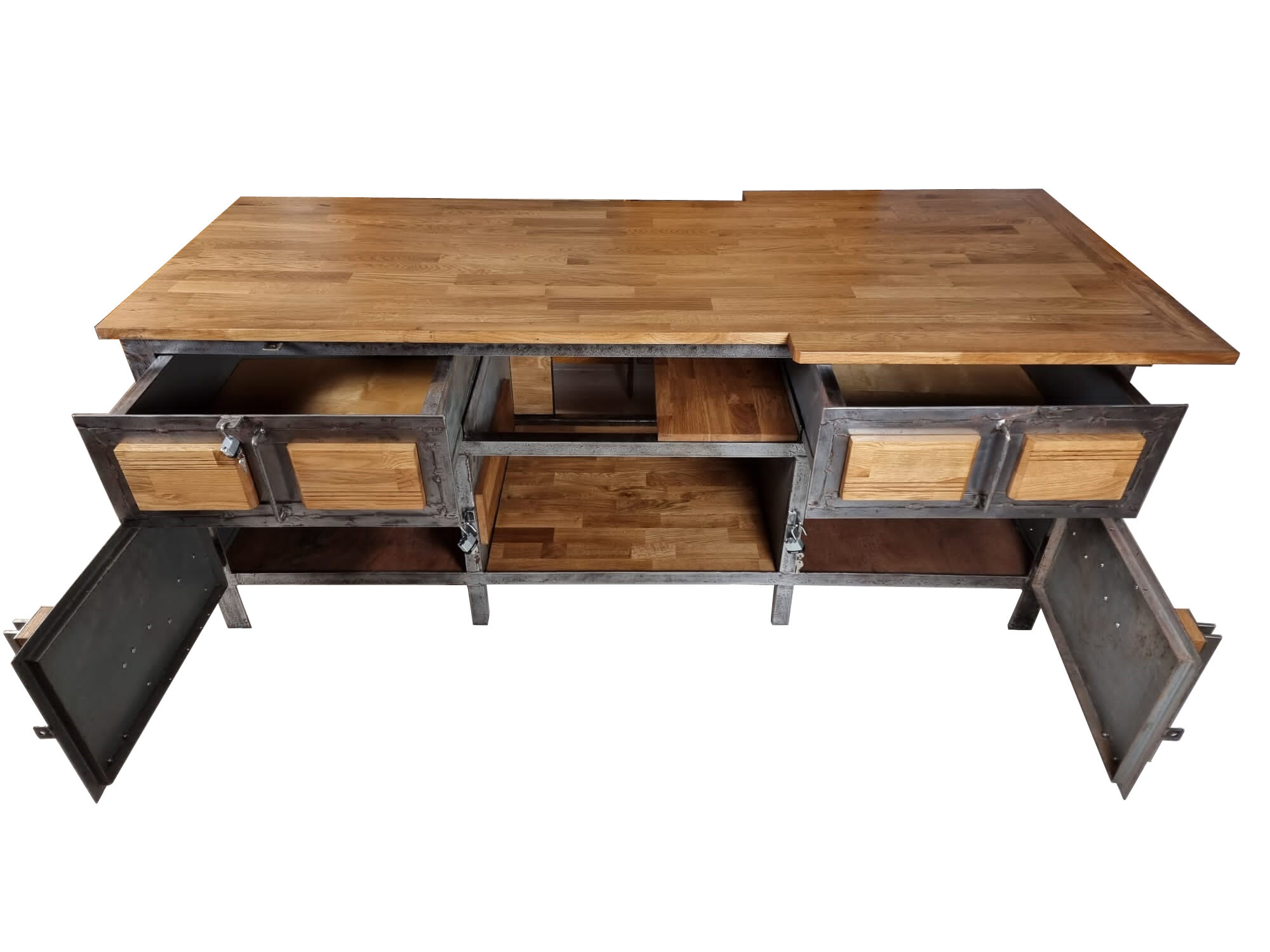 Industrial kitchen island, 1970s