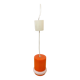 Orange opaline pendant light, 1970s