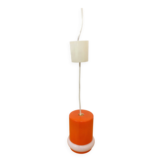 Orange opaline pendant light, 1970s