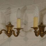 Deux appliques Lucien Gau en bronze