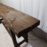 Old vintage wooden workbench