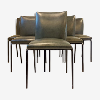 Set of 6 chairs by Pierre Guariche for Meurop