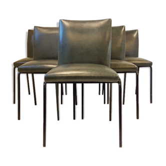 Set of 6 chairs by Pierre Guariche for Meurop