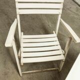 Garden furniture table and 4 armchairs 60's in its juice