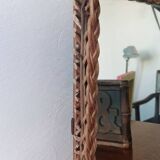 Rectangular rattan mirror/old rattan mirror