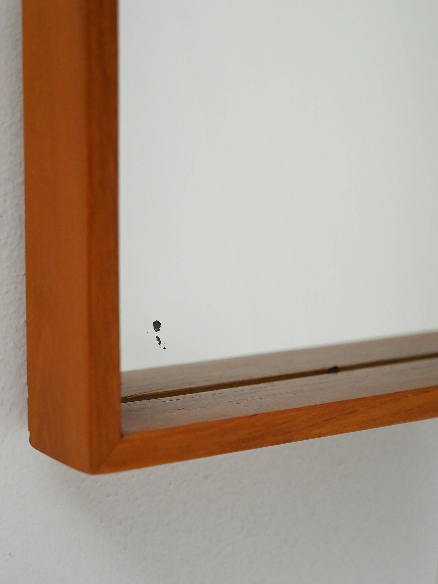 Miroir en teck suédois des années 1950-60