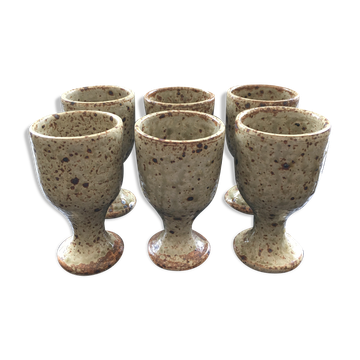Lot 6 stoneware mazagrans
