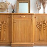 Buffet en rotin vintage